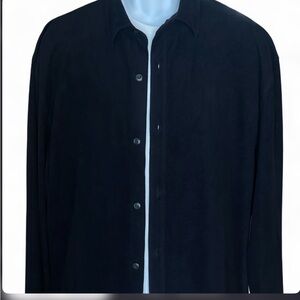 Claiborne Men's Black Button-Up shirt XL